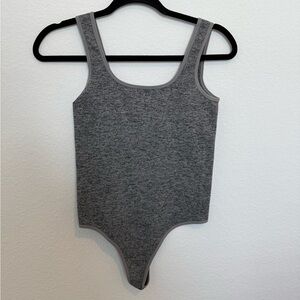 Colsie Charcoal Grey Women's Tank Bodysuit Medium